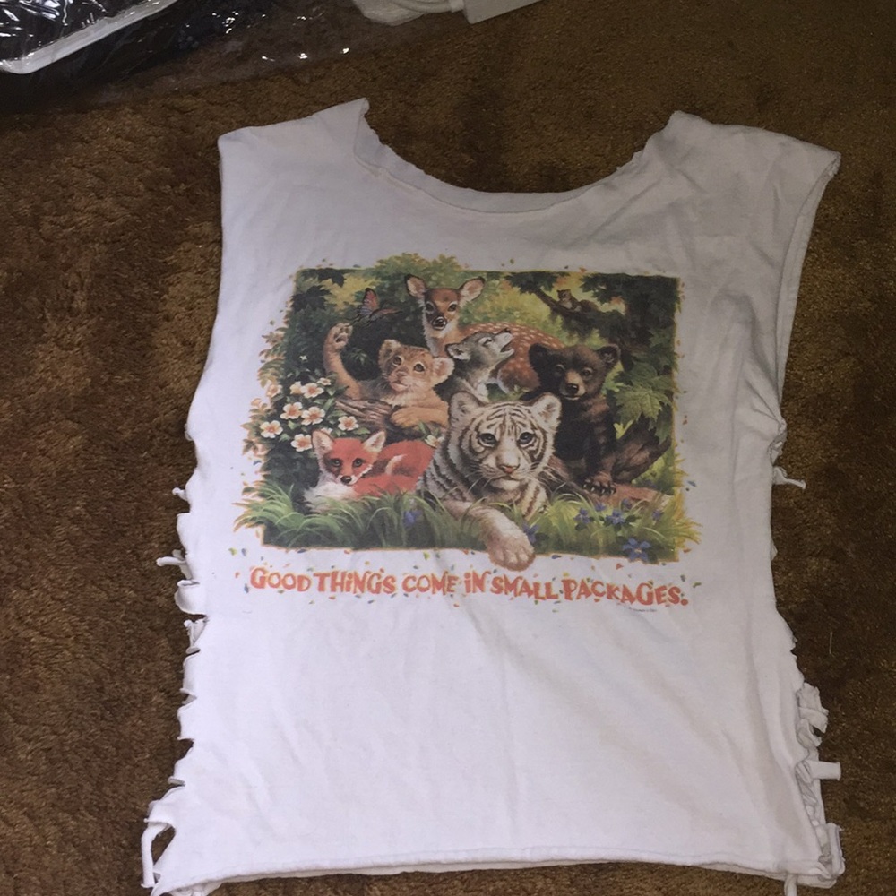 Cute animal tied up tank top